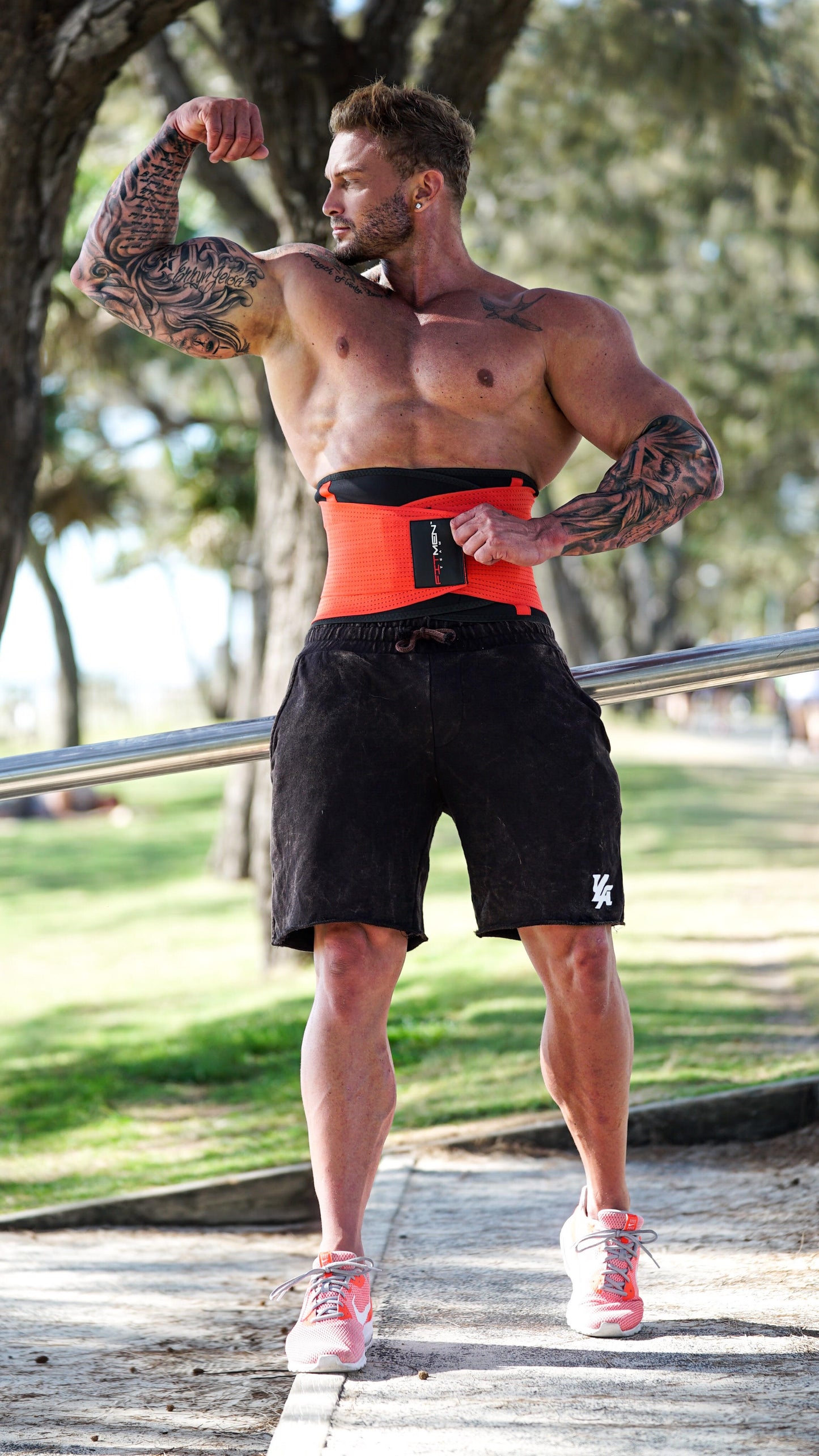 Cinturón de gimnasio de la serie Solid Colors de FITMENTEAM: soporte y entrenamiento de cintura definitivos para hombres