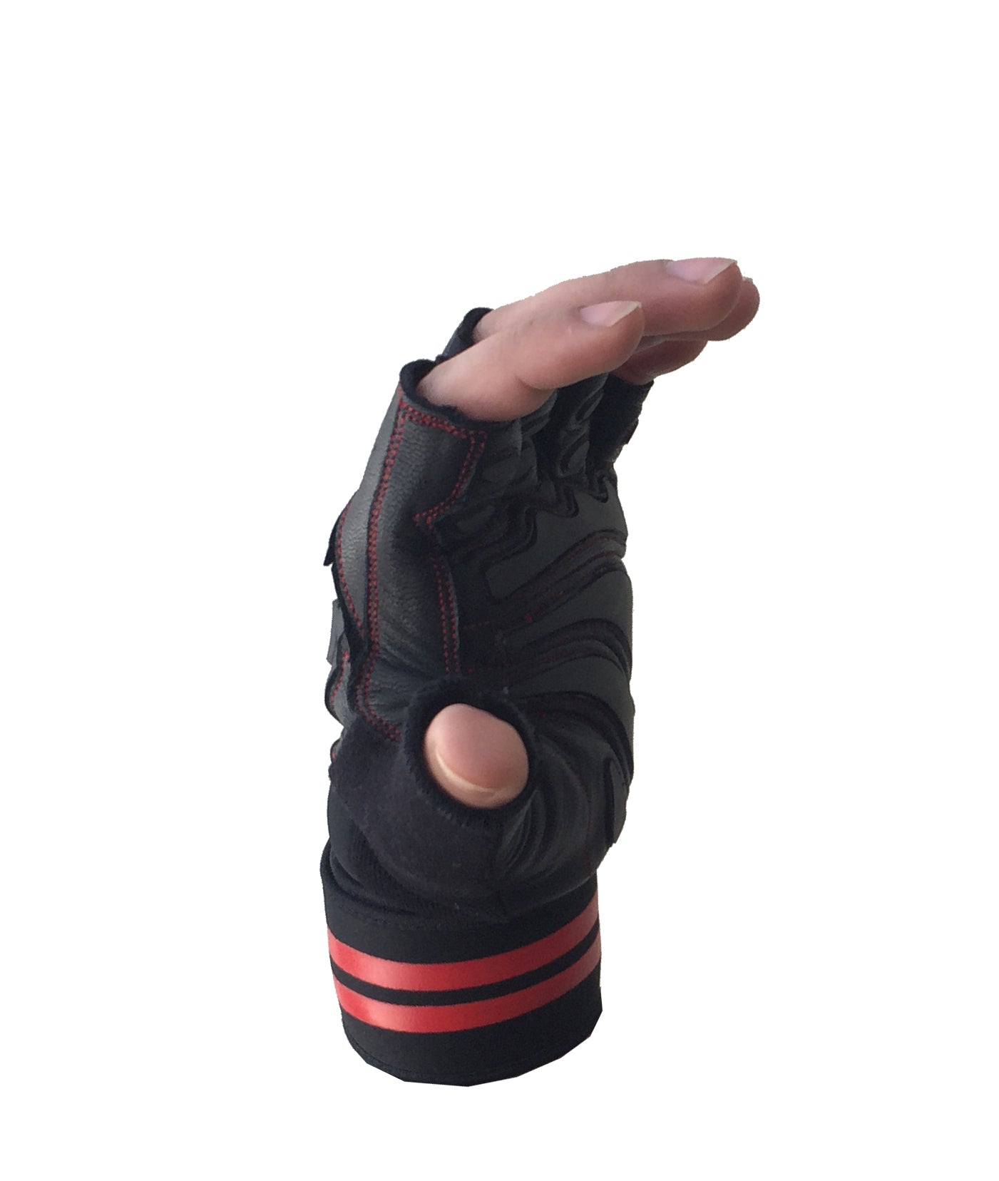 FitMenTeam® Fitness Gloves – 100% Genuine Leather, Foam Inner Lining & Rubberized Palm Grip for Enhanced Grip and Wrist Protection