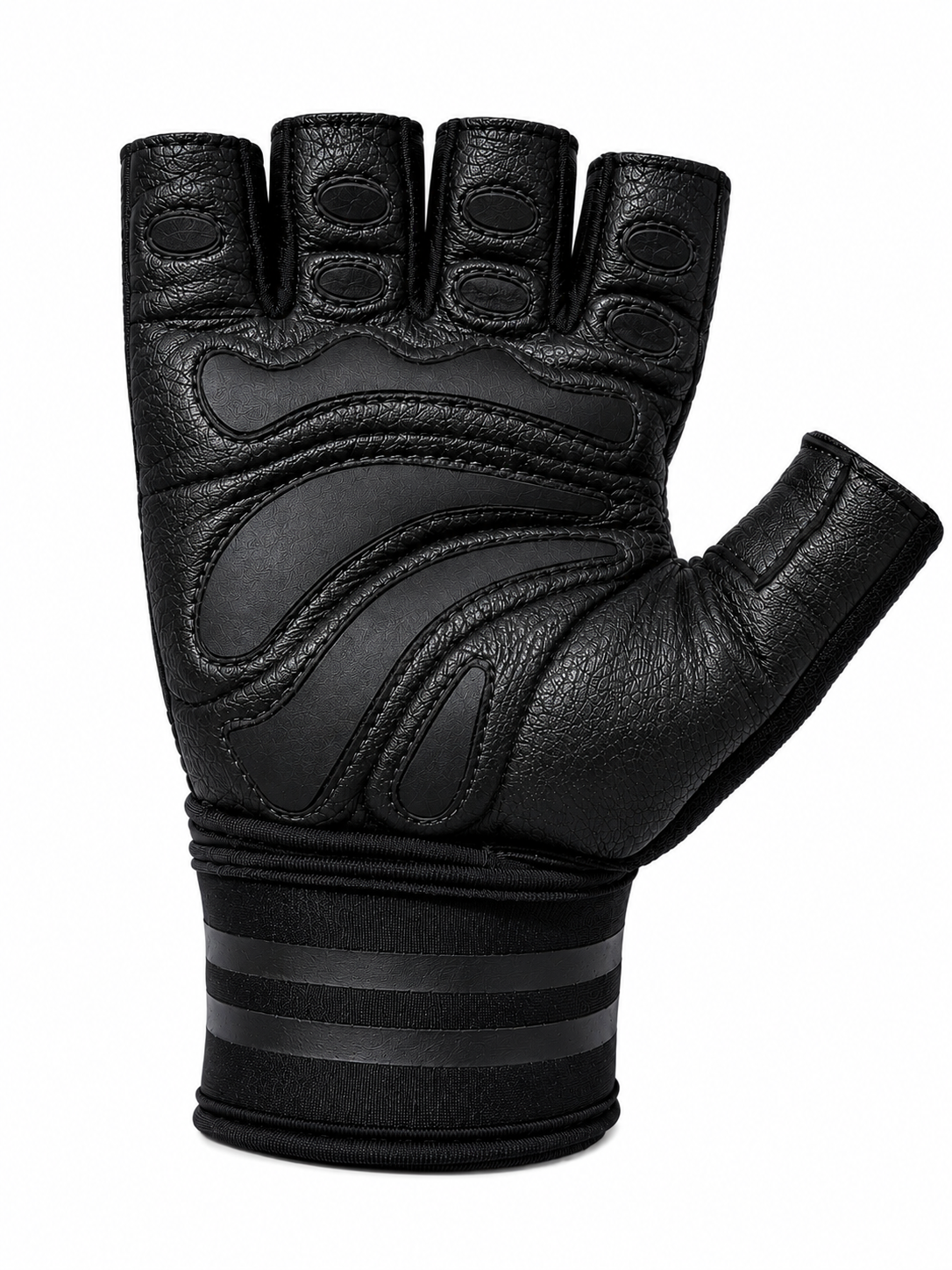 FitMenTeam® Fitness Gloves – 100% Genuine Leather, Foam Inner Lining & Rubberized Palm Grip for Enhanced Grip and Wrist Protection