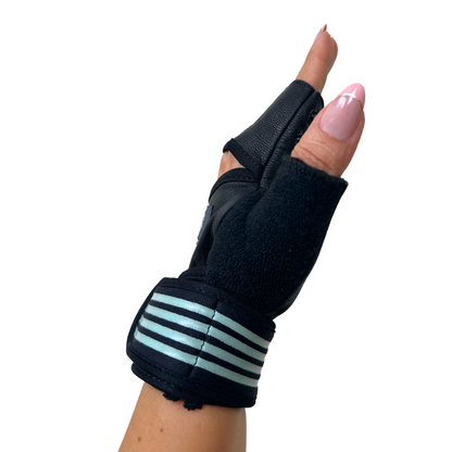 SQUATS TEAM - WOMEN'S ProGrip Fitness Gloves – Genuine Leather with Enhanced Grip & Wrist Support, Foam Padding, and Integrated Towels