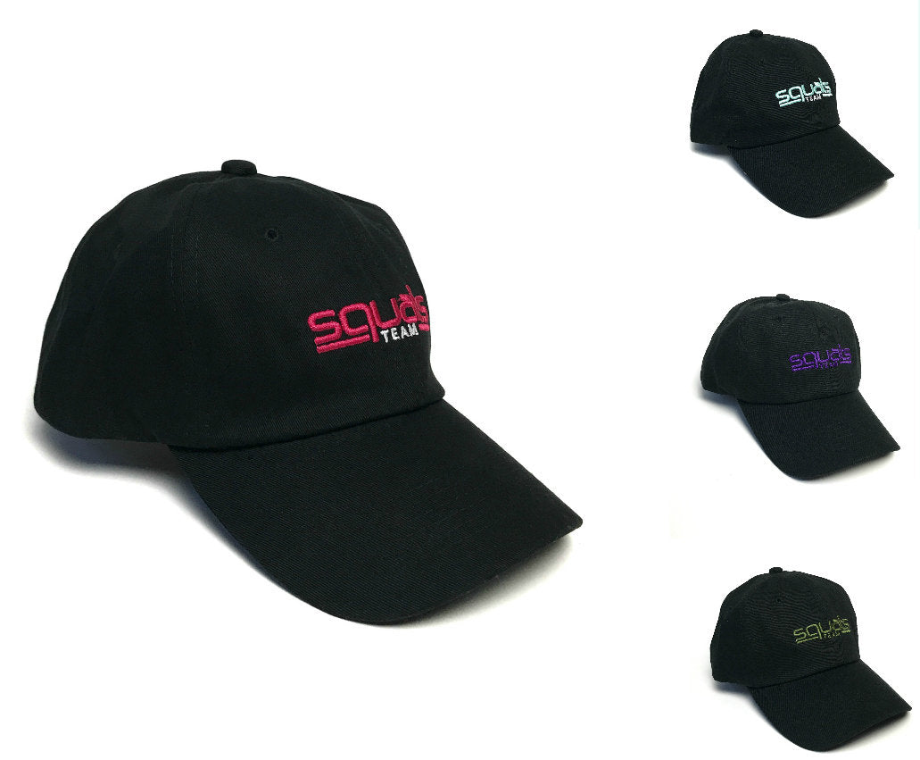 SQUATS TEAM Breathable Comfort Fitted Hat. Durable, Adjustable. Ideal for Running, Gym and Outdoor Sports.