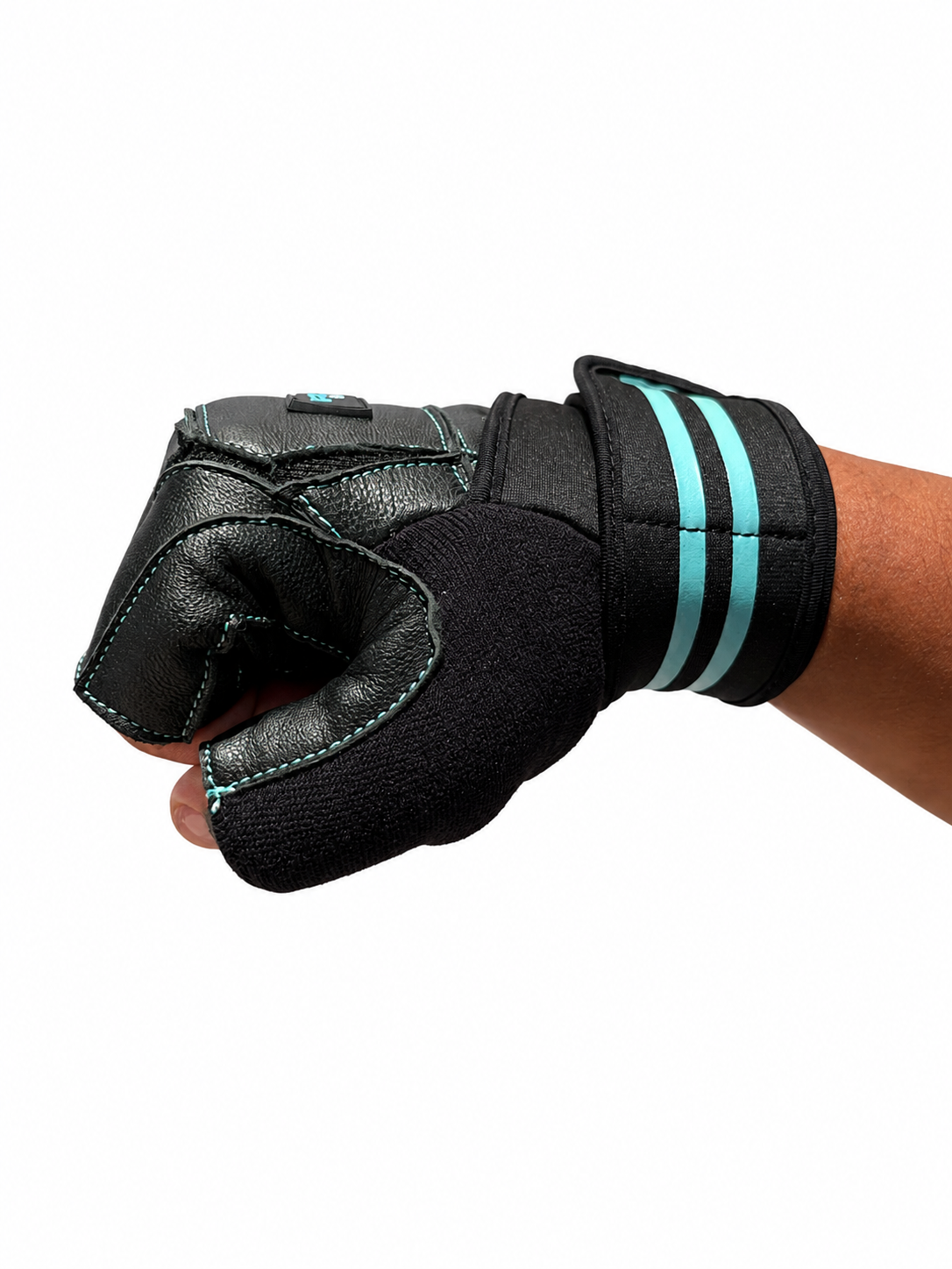 FitMenTeam® Fitness Gloves – 100% Genuine Leather, Foam Inner Lining & Rubberized Palm Grip for Enhanced Grip and Wrist Protection