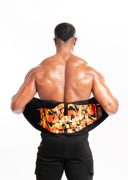 FITMENTEAM  Color Series Gym Belt: Ultimate Lifting Support & Waist Training for Men - Weightlifting belt