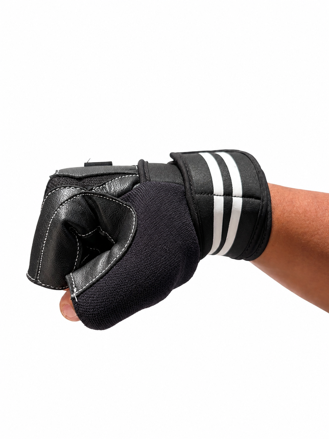 FitMenTeam® Fitness Gloves – 100% Genuine Leather, Foam Inner Lining & Rubberized Palm Grip for Enhanced Grip and Wrist Protection