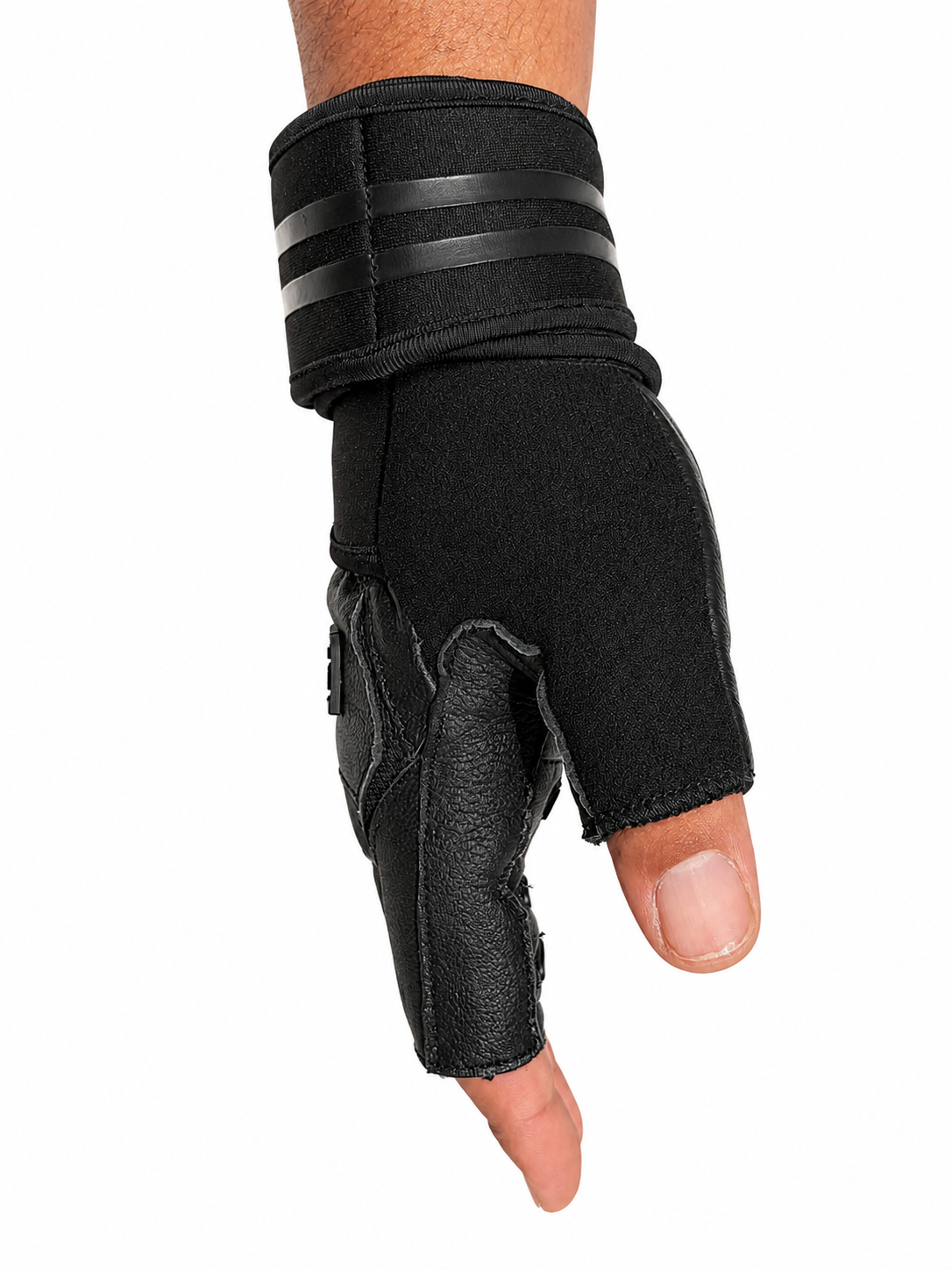FitMenTeam® Fitness Gloves – 100% Genuine Leather, Foam Inner Lining & Rubberized Palm Grip for Enhanced Grip and Wrist Protection