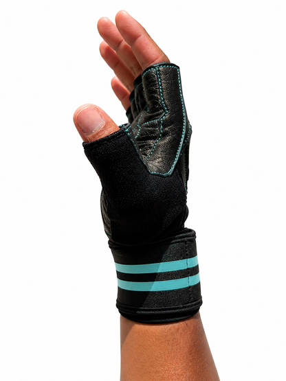 FitMenTeam® Fitness Gloves – 100% Genuine Leather, Foam Inner Lining & Rubberized Palm Grip for Enhanced Grip and Wrist Protection