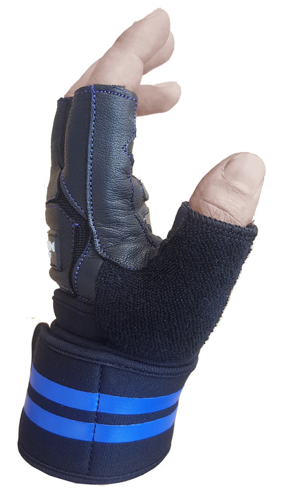 FitMenTeam® Fitness Gloves – 100% Genuine Leather, Foam Inner Lining & Rubberized Palm Grip for Enhanced Grip and Wrist Protection