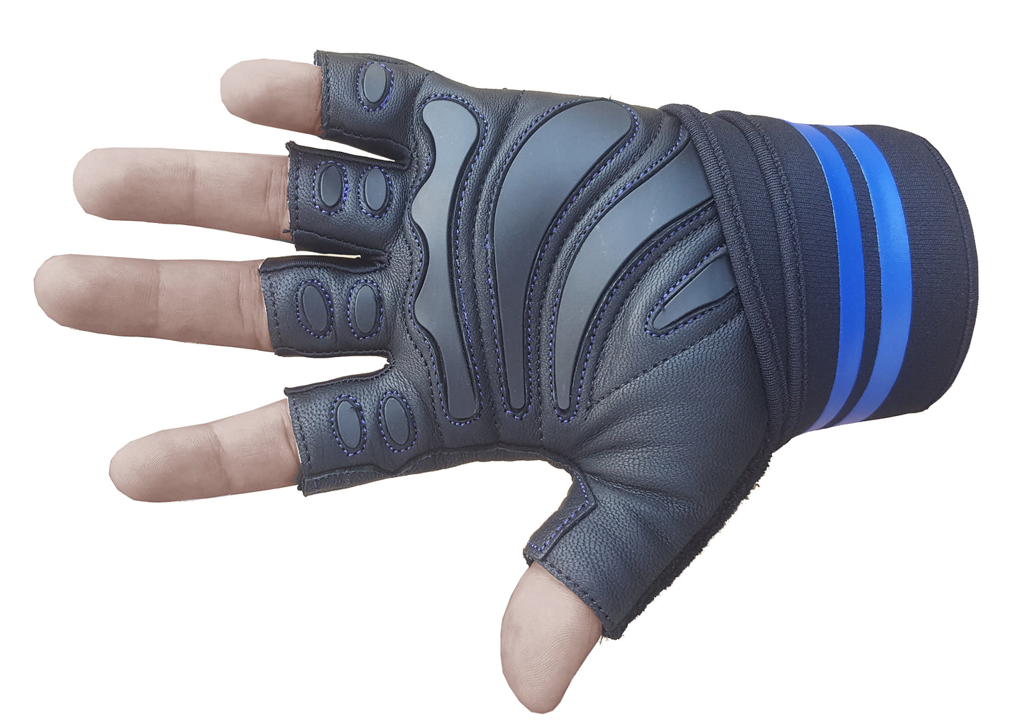 FitMenTeam® Fitness Gloves – 100% Genuine Leather, Foam Inner Lining & Rubberized Palm Grip for Enhanced Grip and Wrist Protection