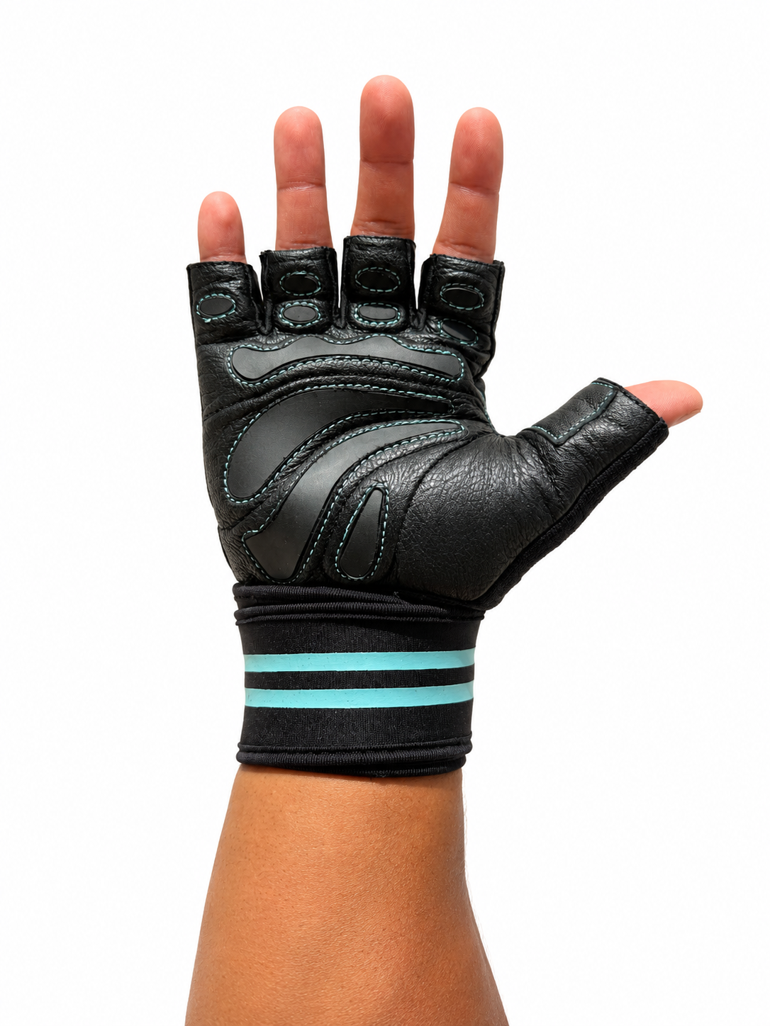 FitMenTeam® Fitness Gloves – 100% Genuine Leather, Foam Inner Lining & Rubberized Palm Grip for Enhanced Grip and Wrist Protection