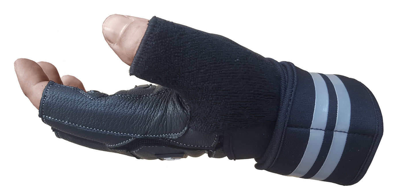 FitMenTeam® Fitness Gloves – 100% Genuine Leather, Foam Inner Lining & Rubberized Palm Grip for Enhanced Grip and Wrist Protection