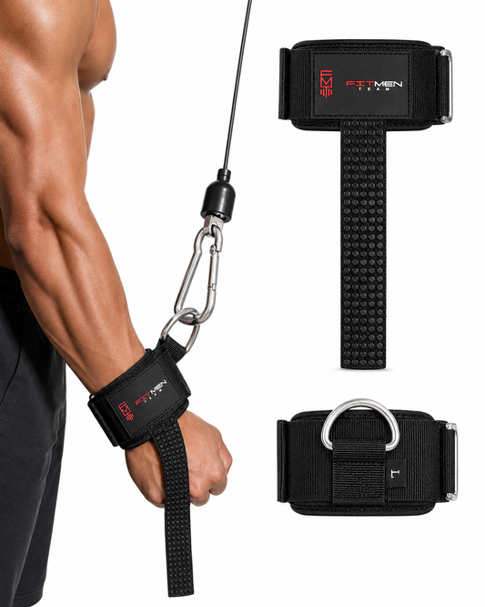 FITMENTEAM® D-Ring Lifting Straps – Heavy-Duty Wrist Support & Steel D-Ring Grip Straps