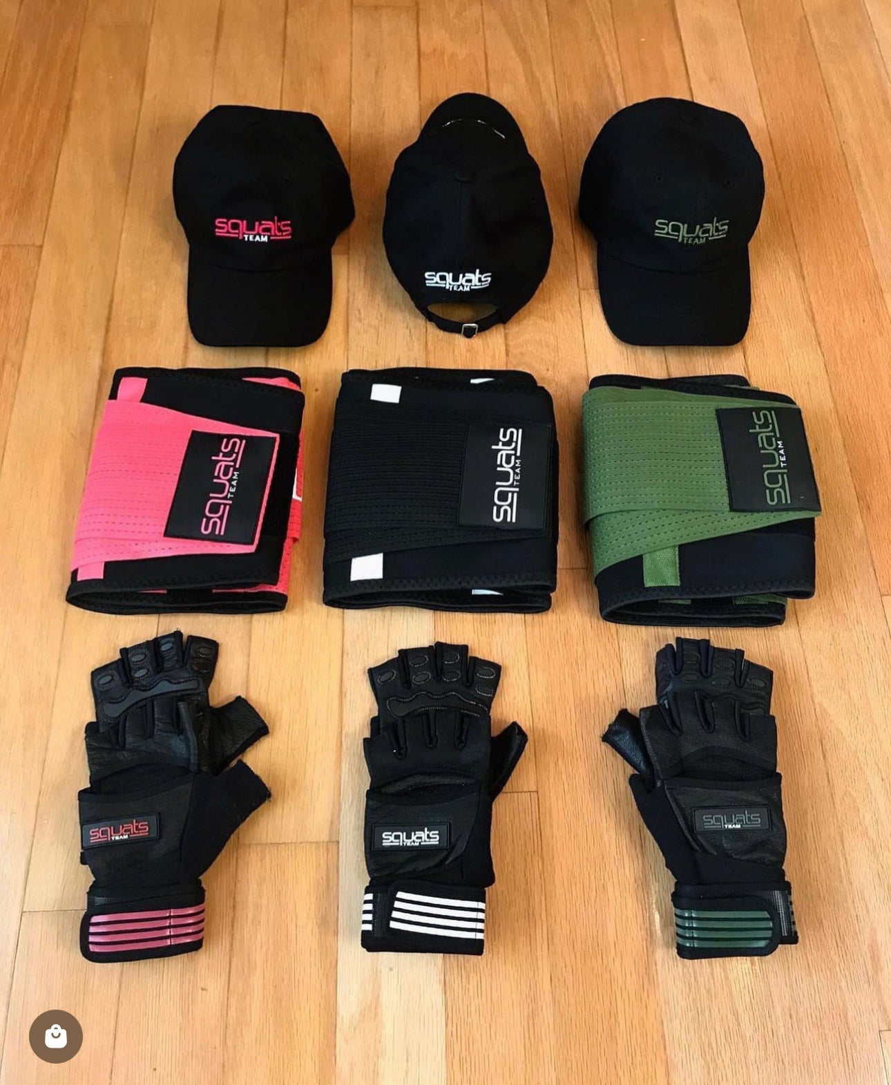 SQUATS TEAM - WOMEN'S ProGrip Fitness Gloves – Genuine Leather with Enhanced Grip & Wrist Support, Foam Padding, and Integrated Towels