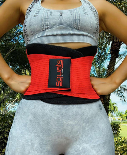SQUATS TEAM – Women’s Waist Trainer Belt | Back Support, Postpartum Care & Thermal Neoprene Gym Belt.