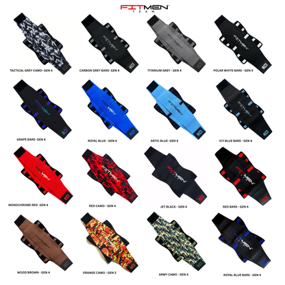 FITMENTEAM  Color Series Gym Belt: Ultimate Lifting Support & Waist Training for Men - Weightlifting belt