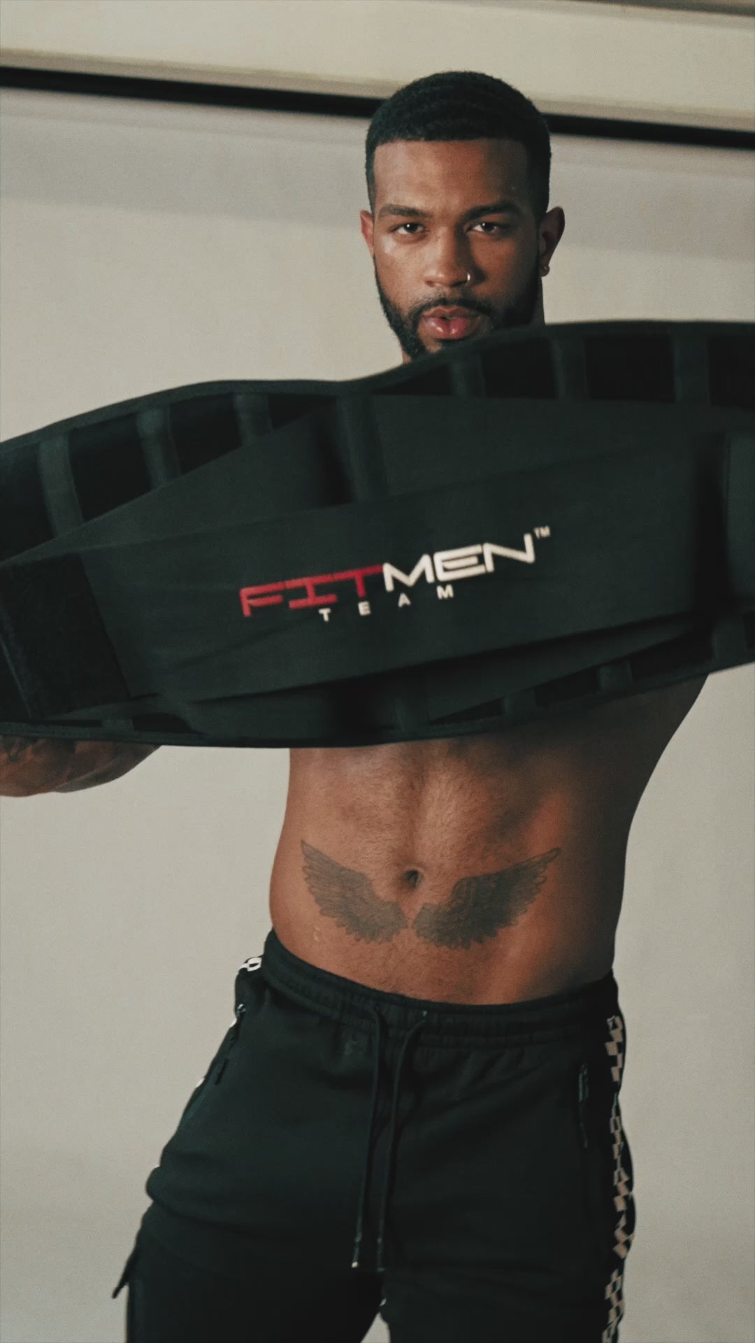 Load video: fitmenteam black belt gen iii mens waist trainer mens gym belt weightlifting belt