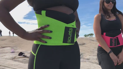 SQUATS TEAM Women's Waist Trainer Belt | Waist Trimmer, Adjustable Lumbar Support, Thermal Neoprene Gym Belt for Weightlifting & Fitness