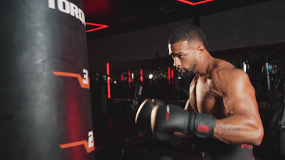 FITMENTEAM® Elite Leather Boxing Gloves – Pro Combat Training (12–18oz)