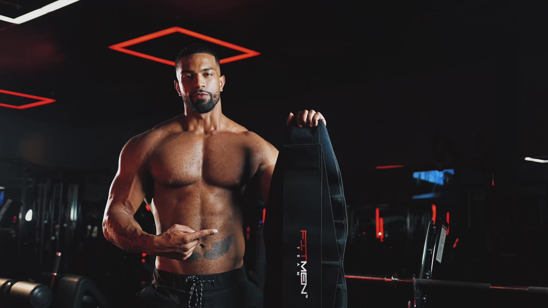 Load video: fitmenteam black belt gen iii mens waist trainer mens gym belt weightlifting belt